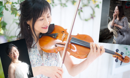 プロフィールフォト専用サイトのメイン画像ヴァイオリンを弾く女性